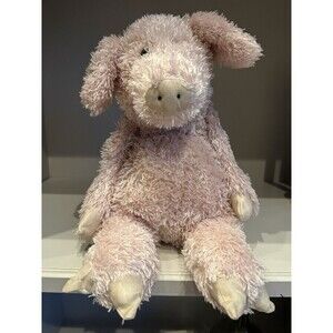 JELLYCAT London Bunglie Pig Shaggy Plush Animal Toy